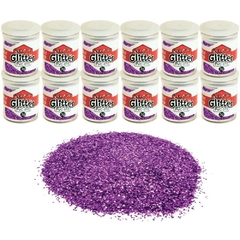 Glitter PVC Roxo Potes 3g. 12 unid - Honey