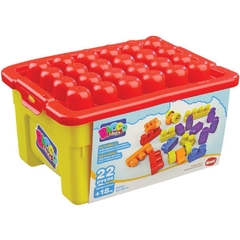 Brinquedo p/Montar Box Block com 22 pçs - Dismat