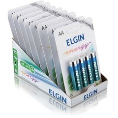 Pilha Alcalina Pequena AA 10blistersx4unids - Elgin na internet