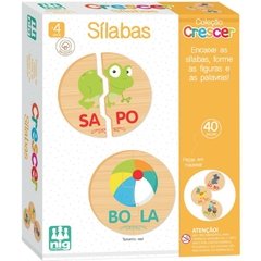 Brinquedo Educativo Sílabas em Madeira c/40pç Nig Brinquedos