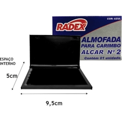 Almofada para Carimbo nr. 2 Azul - Radex