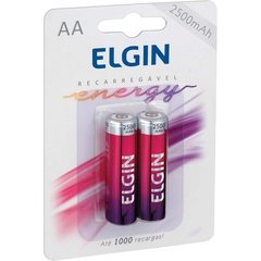 Pilha Recarregável Pequena AA 2500mah 1.2v c/02 - Elgin