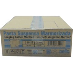 Pasta Suspensa Marmorizada Castanha Haste Plástica 10unid - Dello - Riscom - Comércio Online