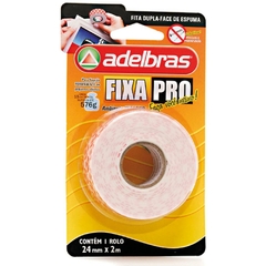 Fita Dupla Face Fixa Pro Espuma 24mmx2m - Adelbras