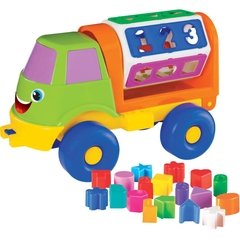 Brinquedo Educativo Caminhão Sorriso c/Puxador - Merco Toys