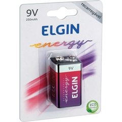 Bateria 9V Rrecarregável250mah - Elgin