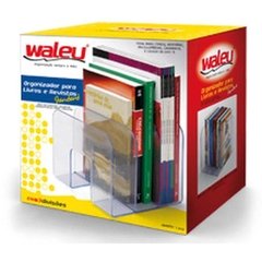 Acessório para Mesa Organizador de Livros Cristal - Waleu - Riscom - Comércio Online