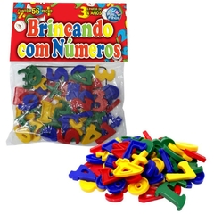 Brinquedo Pedagógico Brincando com Números 56pçs