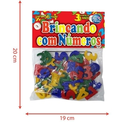 Brinquedo Pedagógico Brincando com Números 56pçs - Riscom - Comércio Online