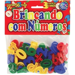 Brinquedo Pedagógico Brincando com Números 56pçs na internet