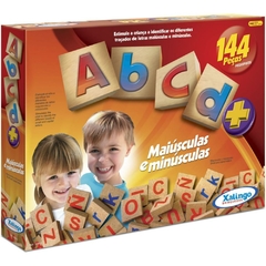 Brinquedo Pedagógico Madeira Abc Maiúsculas/Minuscul 144pç