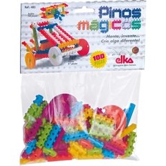 Brinquedo para Montar Pinos Mágicos 100 Peças - Elka