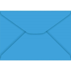 Envelope Carta 114x162mm 80g Azul Royal 100 unid - Foroni