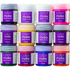 Pintura Facial Liquida 12 Cores Sortidas 15ml - Colormake - comprar online