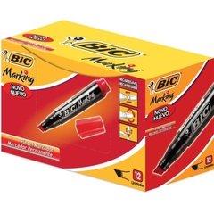 Marcador Permanente Marking Recarregável Vermelho 12un - Bic