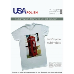 Papel Transfer para Sublimação A4 100g - Usa Folien