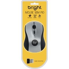 Mouse Ótico sem Fio Suica 1600dpi 2.4ghz 8mts - Bright na internet