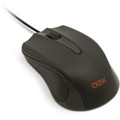 Mouse Ótico USB 800dpi 3 Botões Preto - Newex