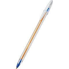 Caneta Esferográfica Cristal Fina Azul 100un - Bic - Riscom - Comércio Online