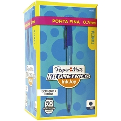 Caneta Esferográfica Kilometrica Fina Azul 50un - Paper Mate