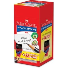 Lápis Preto Redondo Ecolápis 1205 +12 Apont.Grátis - Faber-Castell