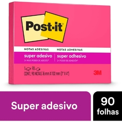 Bloco de Recado Super Adesivo 76x102mm 90fls Rosa - 3M - comprar online