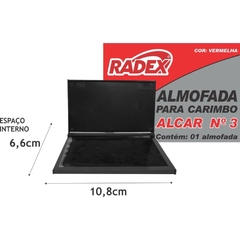 Almofada para Carimbo nr 3 Vermelha - Radex