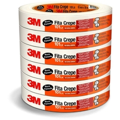 Fita Crepe Escolar 101 18 mm x 50 m 6 unid - 3M