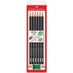 Lápis Preto Sextavado 1205 Max N.2b Apontador Faber-Castell