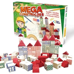 Brinquedo p/Montar Mega Construções 120peças - Pais E Filhos