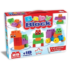 Brinquedo p/Montar Baby Block 25 Pçs Encaixe - Big Star