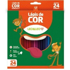 Lápis de Cor Sextavado Leo e Leo 24 Cores 6 Unid - Leonora