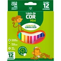 Lápis de Cor Sextavado Leo e Leo Eco Curto 12 Cores - Leonora