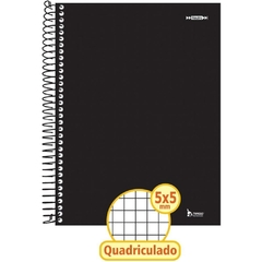 Caderno Quadriculado Universitário 96f Preto 4un - Tamoio