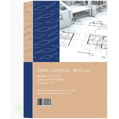 Papel Vegetal A4 90/95g. 210x297mm 100unid - Mares