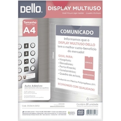 Quadro Multiuso A4 Cristal - Dello - Riscom - Comércio Online