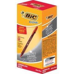 Caneta Esferográfica Cristal Ultra Fine Vermelha 25un - Bic