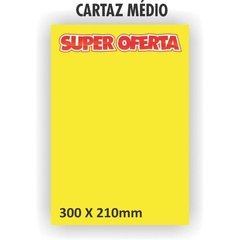 Cartaz p/Marcação Oferta Médio 30x21cm Amarelo 10un- Grespan