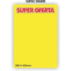 Cartaz p/Marcação Oferta Grande 30x42cm Amarelo 10un Grespan