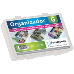 Organizador Box G 28cm x 17,5cm x 4cm Cristal - Paramount