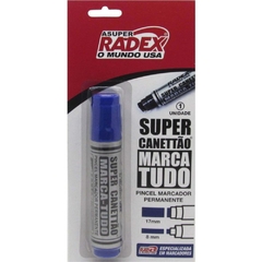 Marcador Permanente Super Canetão 17mm Azul - Radex