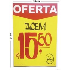 Cartaz p/Marcação Oferta Amarelo 250g 15x21cm 100unid Radex - loja online