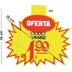 Cartaz p/Marcação Splash Oferta Amarelo 16x20cm 100 Un Radex - loja online