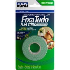 Fita Dupla Face Fixa Tudo Acrílico 25mmx2m - Tekbond