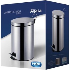 Imagem do Lixeira Agata Inox com Pedal 5L - Mor