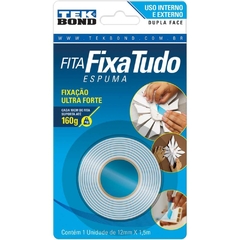 Fita Dupla Face Fixa Tudo Espuma 12mmx1,5m - Tekbond