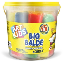 Massa p/Modelar Criativa Art Kids Big Balde 30un 1,5 kg