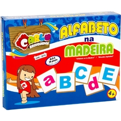 Brinquedo Pedagógico Madeira Alfabeto na Madeira 26pçs Carlu