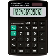 Calculadora de Mesa 12 Dig. Pc730 Preta - Procalc