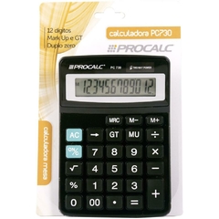 Calculadora de Mesa 12 Dig. Pc730 Preta - Procalc - comprar online